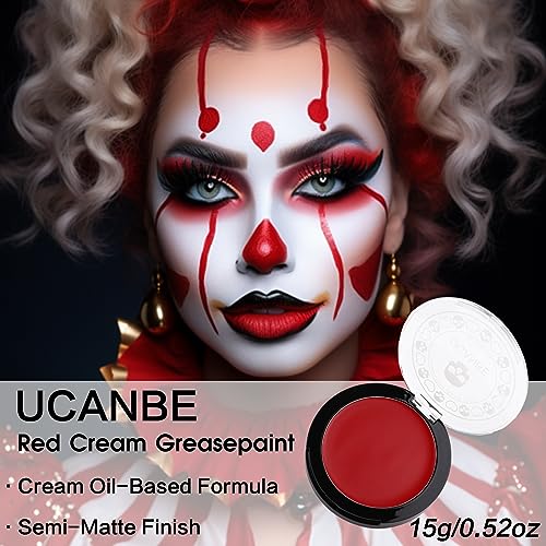 Ucanbe STUB106_02 Red Face & Body Paint Makeup Foundation, Professional Non-Toxic Cream Greasepaint thumb #3