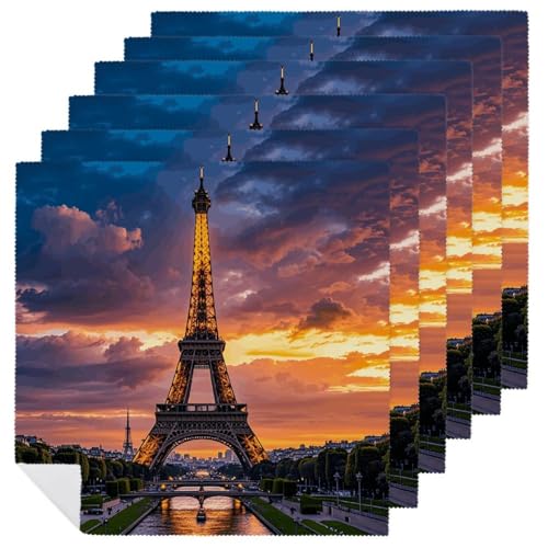 Servilletas de Tela con Torre Eiffel 18.7 x 18.7 in miniatura 1