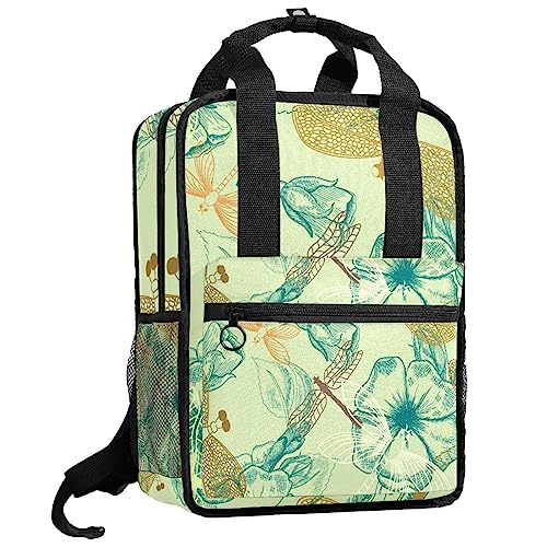 Sac à dos pour garçons fleurs et libellule multicolore 35cm