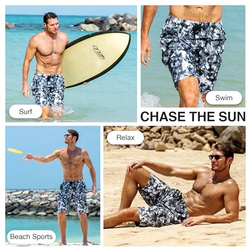 Image of Kanu Surf Men's Big Viper Extended Size Stripe Swim Trunk