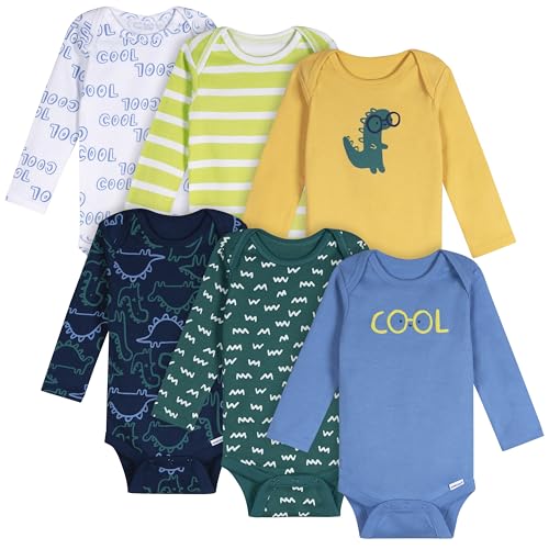 Save 54% on 6-Pack Baby Long Sleeve Bodysuits by Onesies Brand