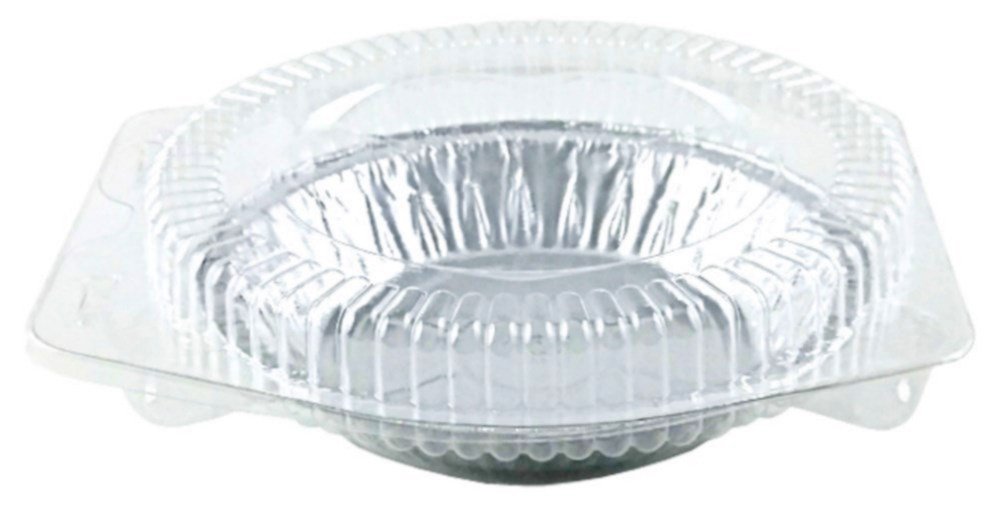 Pactogo Mini-Kuchenformen aus Aluminiumfolie, 15,2 cm, Einweg-Backblech mit transparenten Scharnierbehältern (300 Sets)