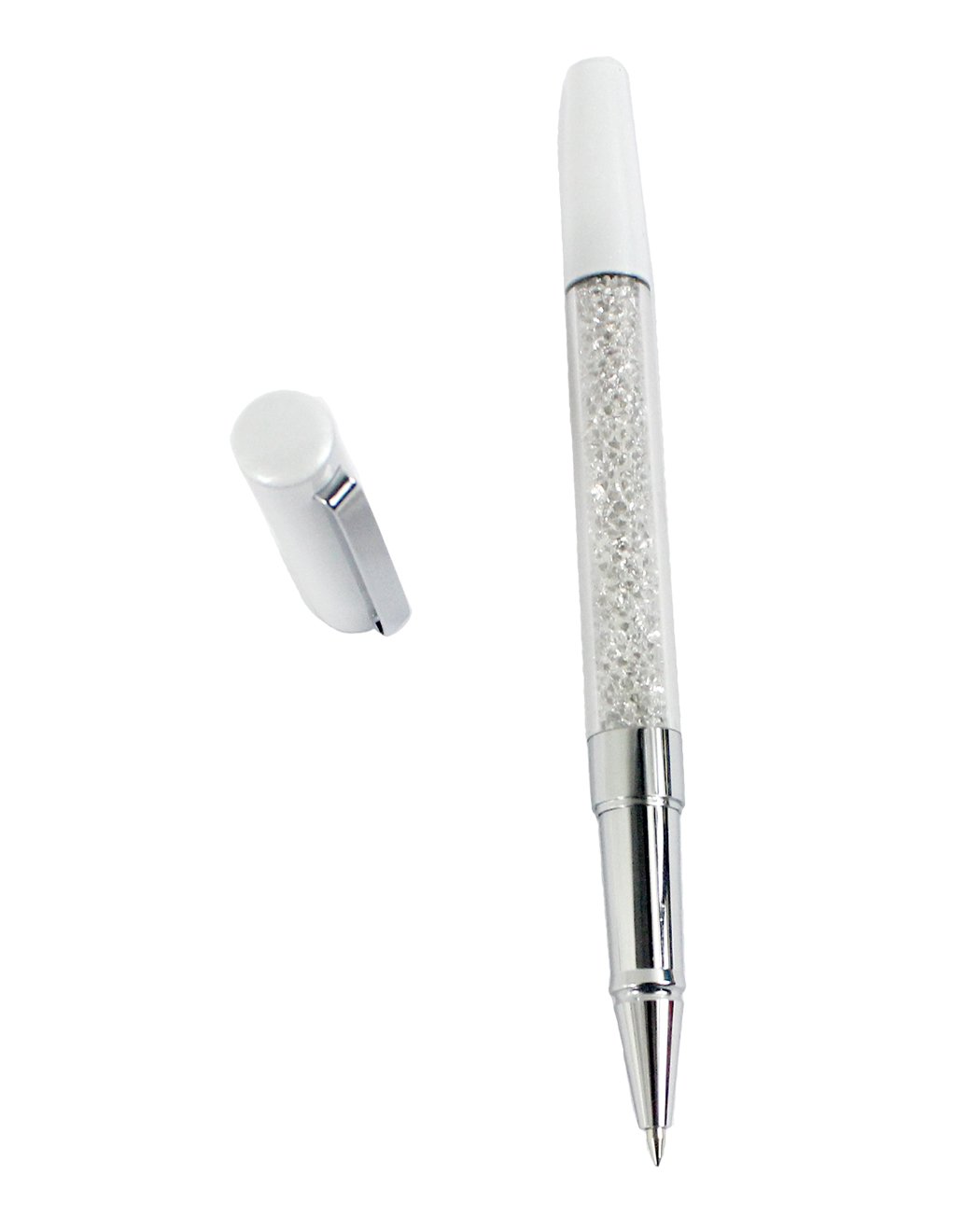 Gullor Kugelschreiber 5 Stück – Slim Design Mit Kristallglitzer, 0,5 Mm Schwarz, Metall