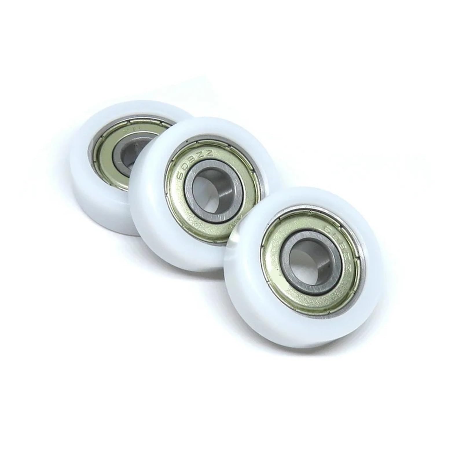 10 sztuk 8 x 28 x 10 mm zapakowane nylonowe koło pasowe z tworzywa sztucznego, 28 mm POM szuflada meblowa BS60828-10, 8 x 28 x 10 płasko zapakowane gumowe koło łożyskowe 608