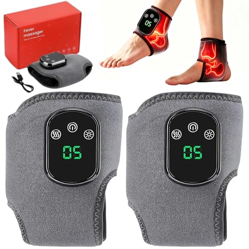 3-In-1-Fußmassagegerät Fussmassagegerät Fußmassagegerät Elektrisch Foot Massager 3 Vibration Modes & 5 Heat Settings Wiederaufladbar Knöchel & Ferse Massage für Linken & Rechten Fuß Unisex Geschenk