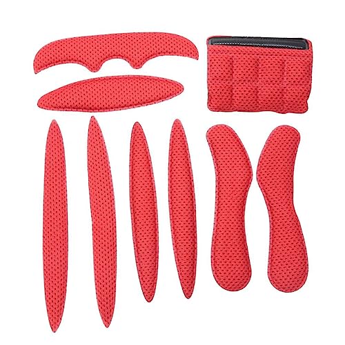 BCOATH 1set Helmet Pad Cooling Liner Mat Ergonomic Insulation Safety Accessory for Outdoor Riding Non- Design Helmet Buffering Mat Red