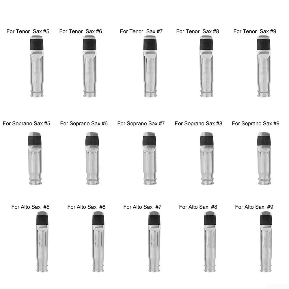Bec de saxophone soprano alto ténor fabriqué en laiton massif compatible avec les fentes d'embouchure standard #5#6#7#8#9 Sortie constante (taille alto 6)