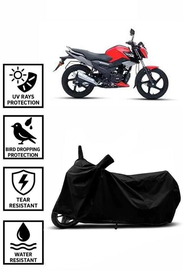 Image of Heavy Duty Waterproof Scooty & Bike Cover for Tvs Raider 125 - UV Resistant, Dustproof & Rain Protection, All-Weather Outdoor Cover for Bikes & Scooty with Buckle Straps