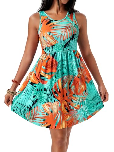 Image of HiMONE Vacation Dresses for Women 2025 Summer Dress Women's Casual Sundresses Casual Beach Petite Sun Dress XS-2XL