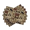 Rustic country bear place mats for kitchenpatchwork cabin wild animals hunting dinner mats set of 4 for home kitchen dining table decoration party 12x18in  urban country home decor