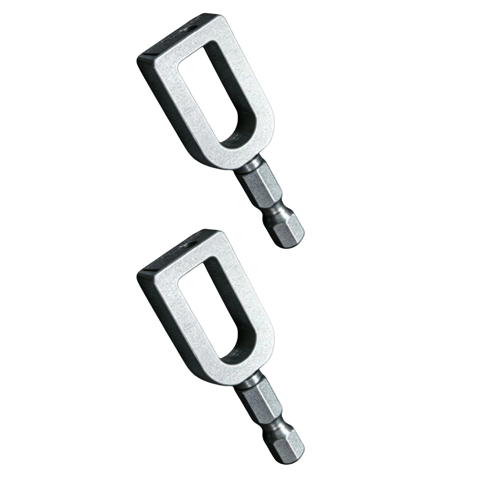 Tazizi 2Pcs-B 2Pcs Electric Drill Wire Twisting Tool, Wire Twisters Tool For Drill With 1/4" Hex-Shank, Wires Nut Twisters Knotter, For Fencing, Rebar-Tying, And Construction, For Universal-Drills