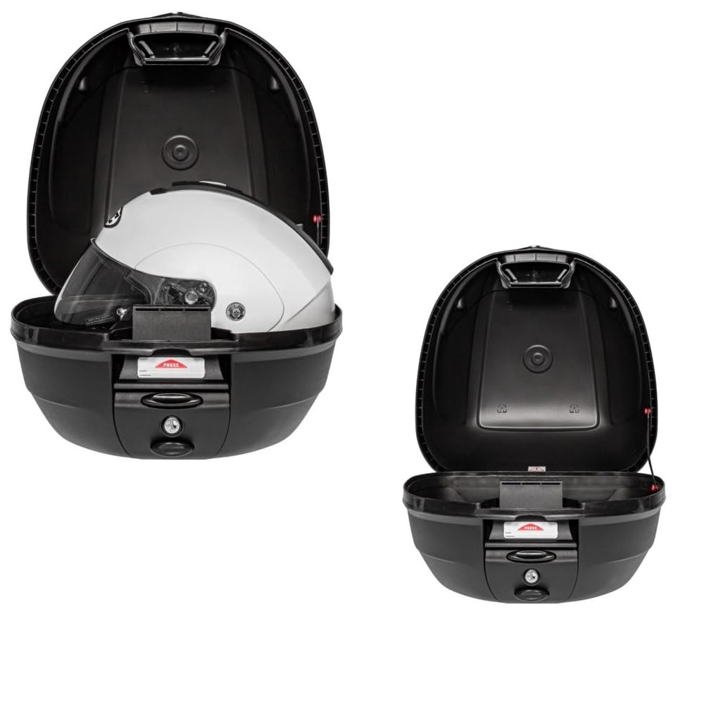 BAULETTO E300NT2B VALIGIA GIV I 30LT NERO PER MOTO SCOOTER COMPATIBILE CON HONDA SH 300 i BAULE COMPRESO DI PIASTRA E KIT UNIVERSALE PER PORTAPACCHI POSTERIORE 41X40X30CM
