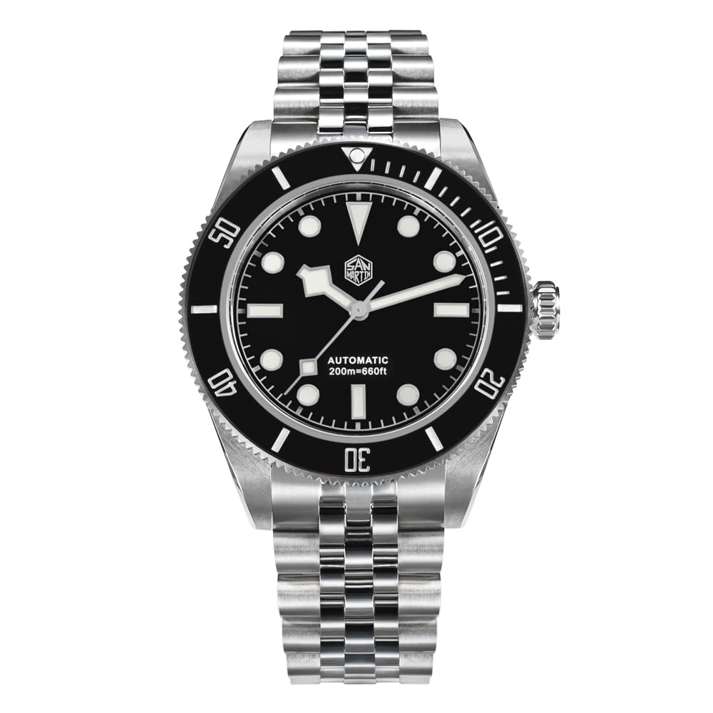 San Martin 40 mm BB Diver klasyczne męskie zegarki NH35 automatyczny mechaniczny szafirowy wodoodporny zielony czarny zegarek