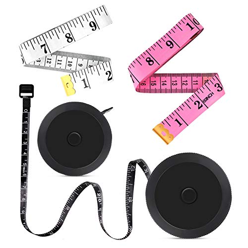 Measuring Tape, Retractable Tape Measure for Body 4 Pack Measurement Tape Ruler Tape