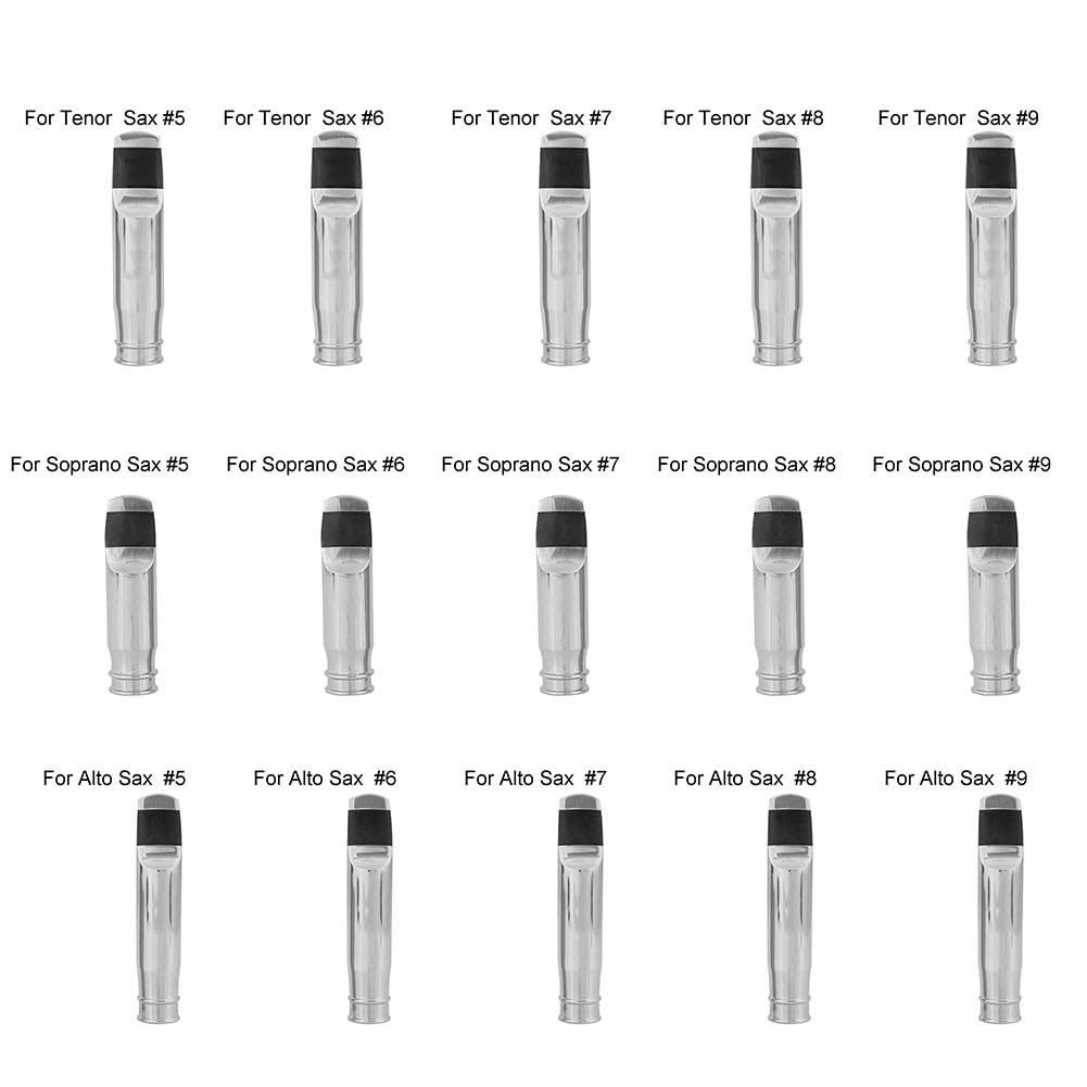 Embouchure de saxophone en métal pour ténor, soprano, sax alto, taille #5, #6, #7, #8, #9, argent soprano taille 6