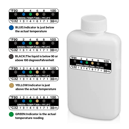 40 pieces temperature strips for urine drug testing 90 to 100 fahrenheit degree temperature sticker sticky thermometer strips temperature test strip adhesive temperature warmer strip