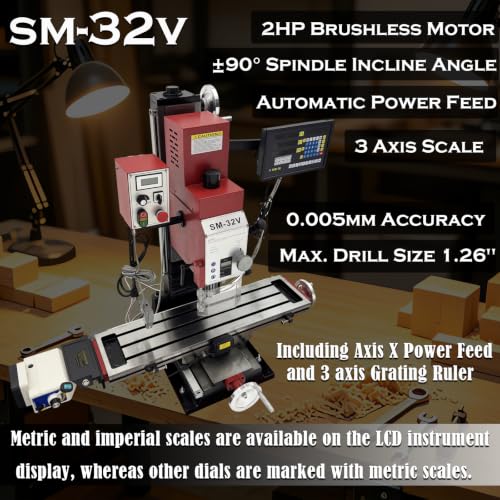HayWHNKN 2HP Mini Mill with DRO