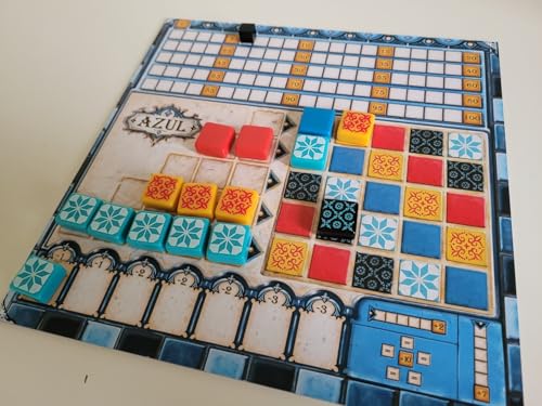 Image of Awestuffs Family Board Games for Adults and Kids - Ages 8 and up, 2 to 8 Players (Azul Tile Game)