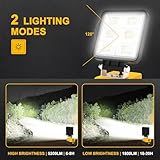 2 Pack Work Lights for Dewalt 18v Battery, NATPOW Flood Lights LED with 2 Mode, USB & Type-C Portable Light 150° Rotation, 5200LM Security Lighting for Car Garage Camping Emergency(No Battery) - Image 4