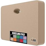GORILLA GRIP Extra Thick Patent Pending Garden Kneeling Pad, 17.5 x 11 Inch Supportive Soft Foam Knee Cushioning for Gardening, Water Resistant, Bathing Baby, Working Supplies Lightweight, Beige