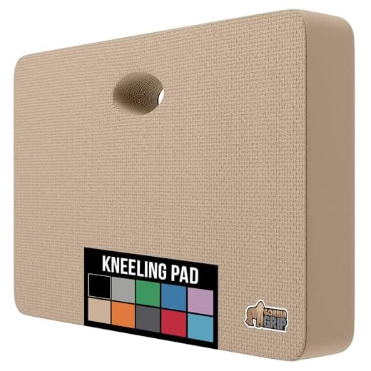 Gorilla Grip Original Premium Thick Kneeling Pad, Comfortable Foam Mat to Kneel On, Knee Pad Cushion for Gardening, Yard Work, Yoga, and Floor Kneeler for Baby Bath, 17.5 x 11 Inch x 1.5 Inch, Beige