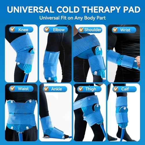 Image of Ice Machine for Knee with Programmable Timer,USB Powered Portable,2026 New Powerful Pump, for Knee Replacement,Pain Relief,Pad for Shoulder,Hip,and Ankle