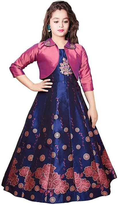 New Jacket Latest Kids Gown for Girls Maxi Dress