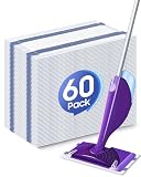60 Count Disposable Mop Pads Refill for Swiffer WetJet Spray Mop, Wet Jet Mopping Pad Refill for Multi Surface Hardwood Floor Cleaning - Thickness & Absorbent