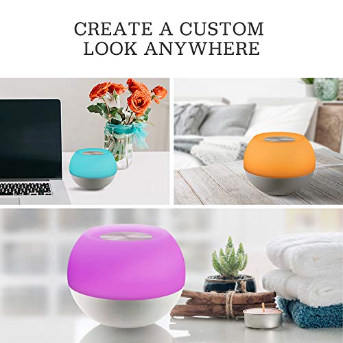 Enbrighten Color-Changing Led Lamp, Modern Night Light, Dimmable White & Vibrant Rgb, Touch Sensor On/Off, Compact, Ideal For Bedside, Office, Dorm, Kid's Room, Gray, 48080 #TOP4