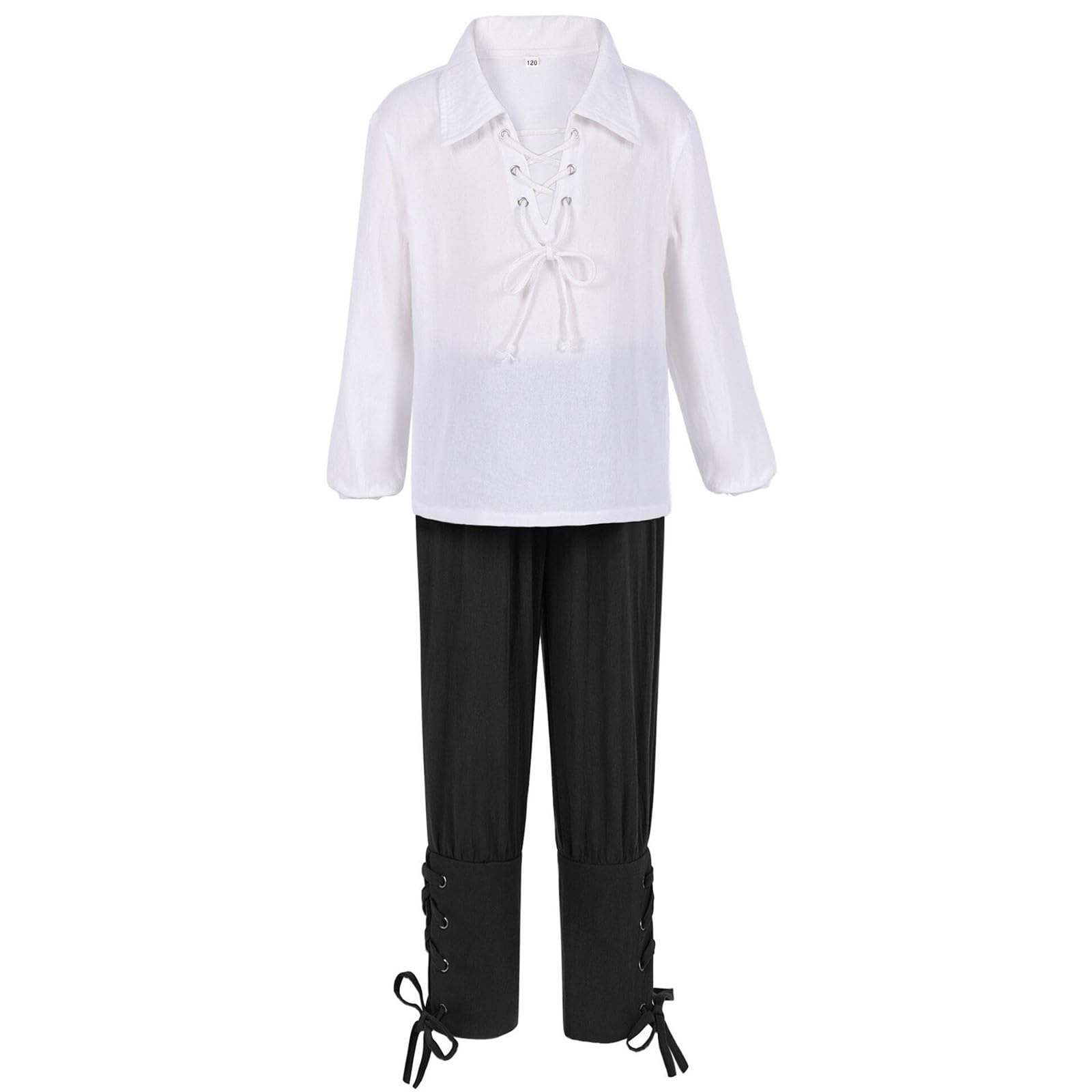 Generico Bambini, Ragazzi Set Medievale Camicia Pantaloni Alla Caviglia Costume Di Halloween Per Top E Pantaloni Scozzesi Giacobiti, Taglie Grandi Disponibili
