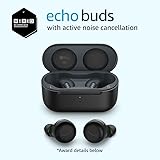 Amazon Echo Buds with Active Noise Cancellation (newest model), Wired charging case, Black