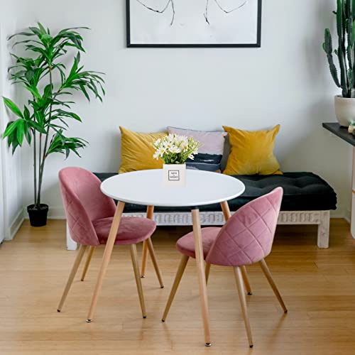 Blosmon Artificial White Daisy Flowers Decor 2 Pcs Small Fake Flower With Vase Silk Floral Arrangements In Vases Bouquet Centerpiece Office Home Shelf Table Decorations Bathroom Accessories #TOP1