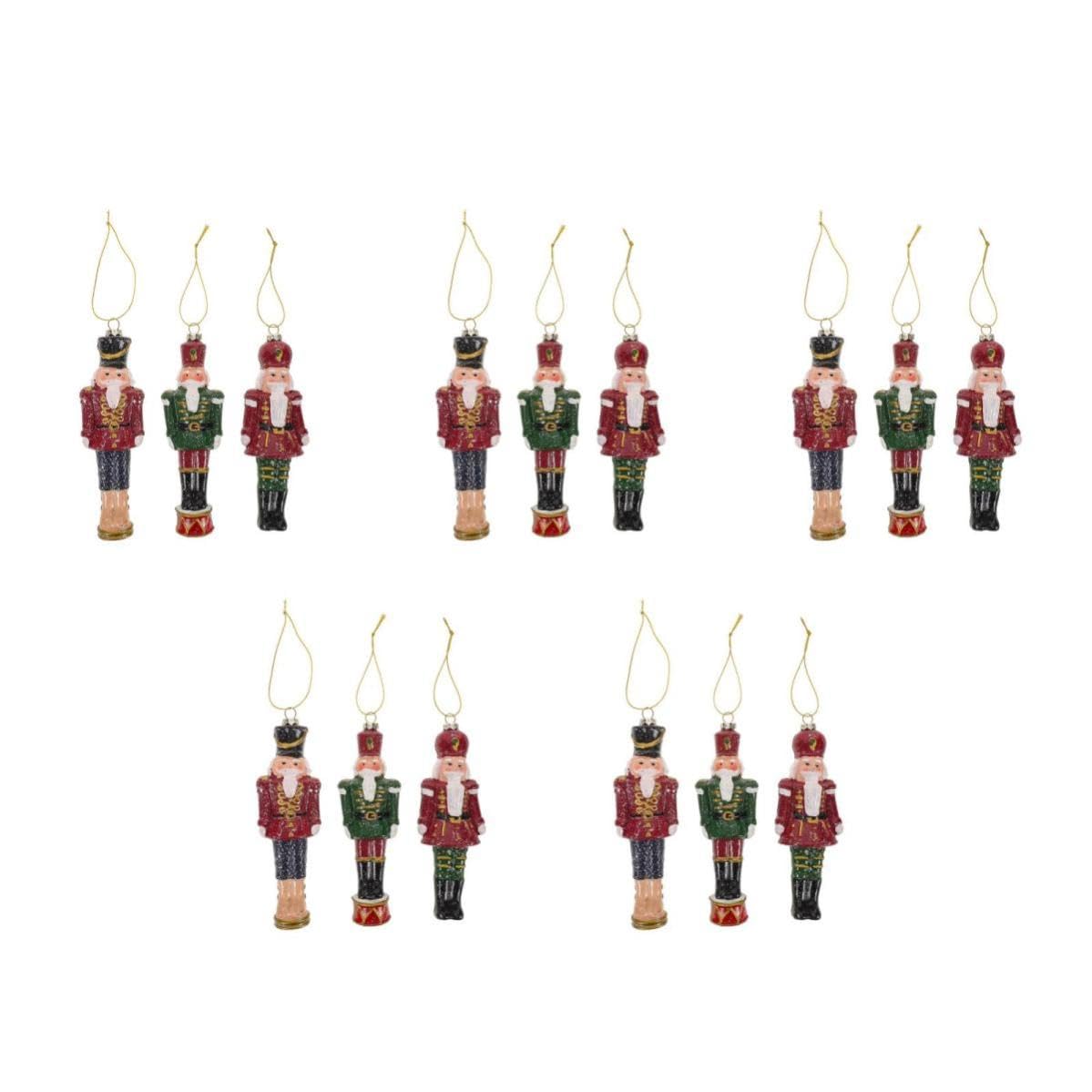 FRCOLOR 15 Piezas Cascanueces Colgante de Plástico para Árbol de Navidad,