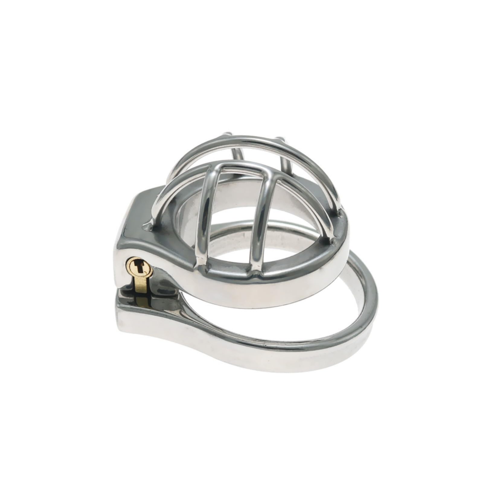 Chastity Cage en Acier Inoxydable Sex Toys Homme Cages de Chasteté Pénis avec Serrure et Ceinture Dissimulées Cage Chastetée en Métal Creuse et Respirante pour le Bondage du Pénis (A,45mm)