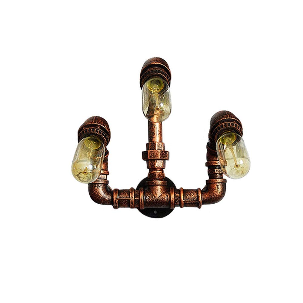 SXECAEPS Heads Water Pipe Wall Lamps Vintage Amen Country Industrial Retro Light Warehouse Sconce for Home Lighting E27 Interesting