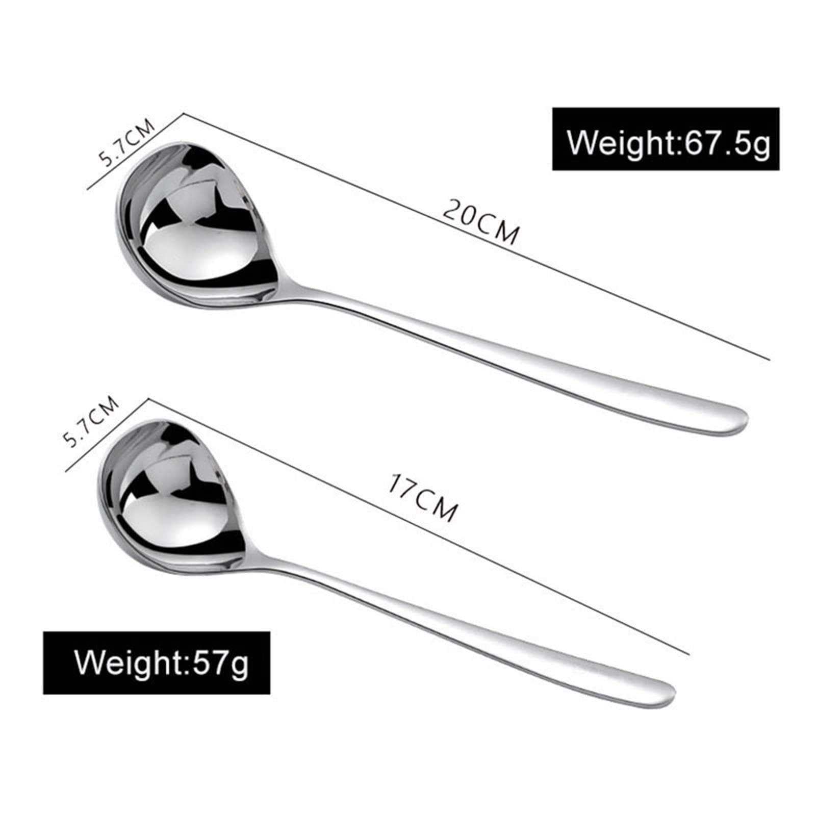 JINGYAN Cuillères à glace Thickened Stainless Steel Long Handle Spoon Ice Cream