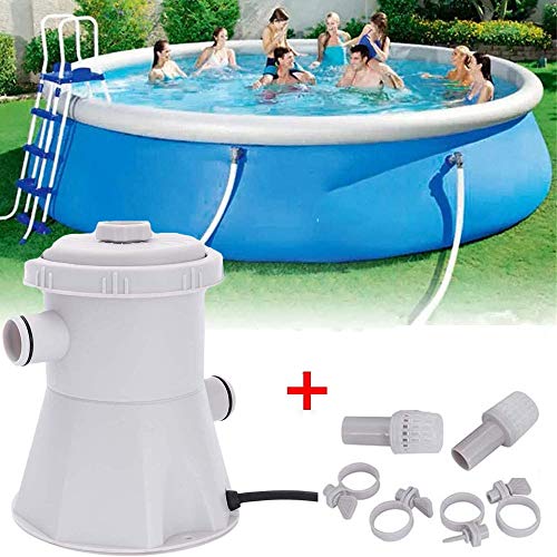 Mingliang Depuradora De Filtro De Cartucho Piscina,depuradora para Piscina Juego De Bomba De Filtro De Piscina Eléctrica para Piscinas Elevadas para Bañera De Hidromasaje De Estanque