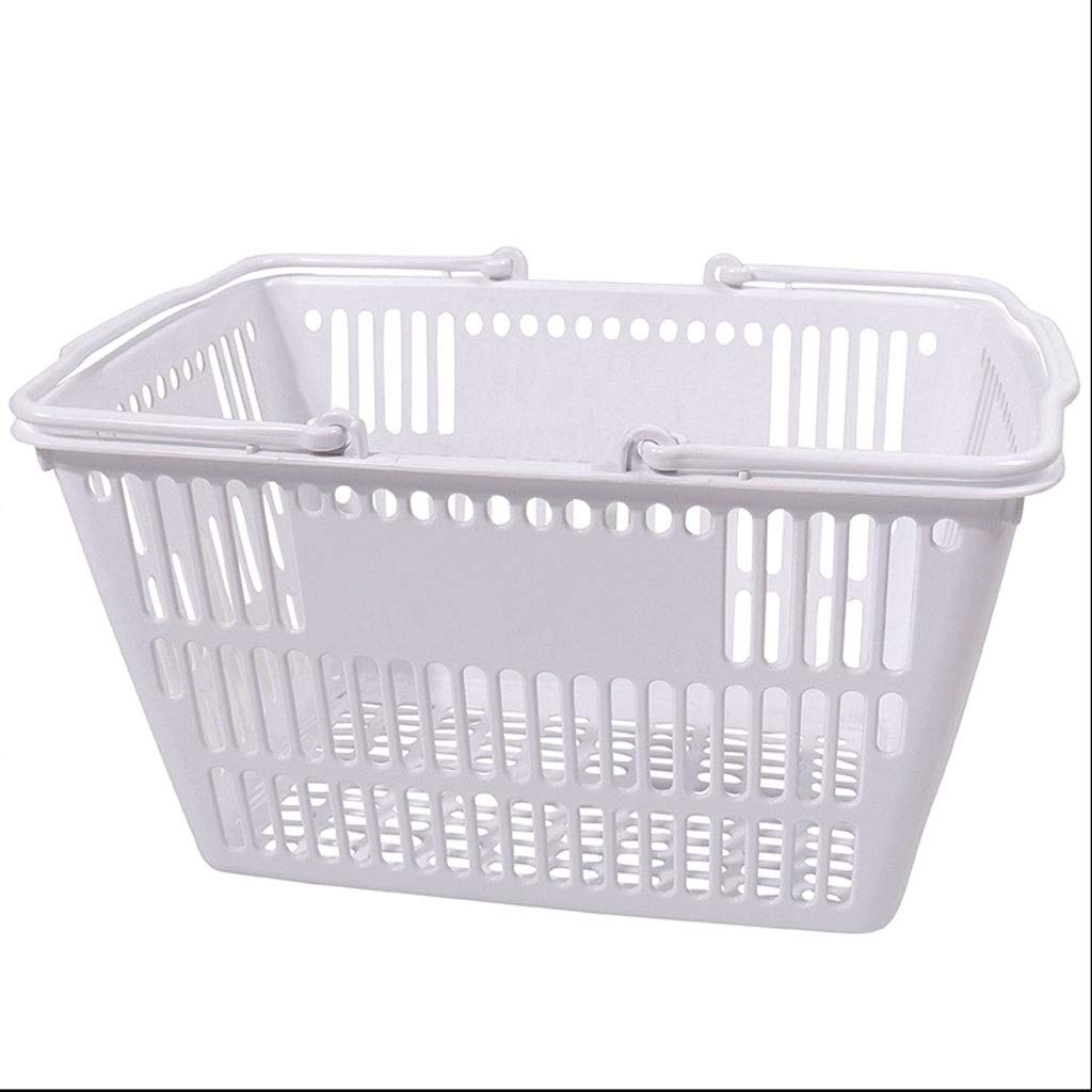 Zxb-shop Durable Shopping Basket/Shopping Basket Set Storage Blue Shopping Basket Plastic Basket Shopping Basket Shelf Accessories Jewelry Stationery Store Customer Shopping Super Shopping Basket