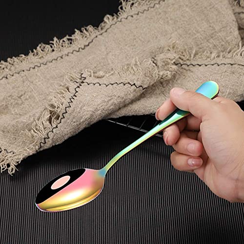Ensemble de couverts 4 pièces en acier inoxydable doré avec boîte