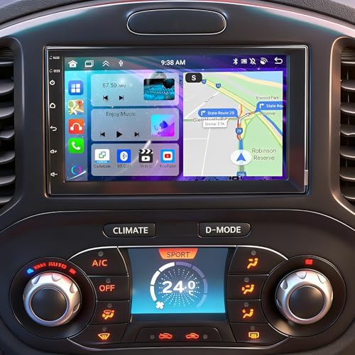 2+32G Android 13 Autoradio Multimédia avec sans Fil CarPlay Android Auto pour Nissan Juke 2010 2012 2013 2014, 7 Pouces écran Tactile Radio Stéréo avec...