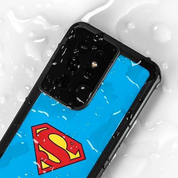 Miniatura 4 de Skinit Waterproof Phone Case Compatible with Samsung Galaxy S22 Ultra - Officially Licensed Warner Bros Superman Official Logo Design Blue