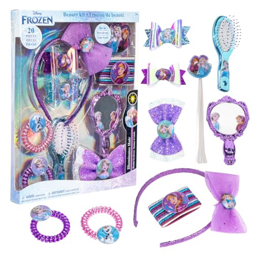 Townley Girl Disney Frozen 2 Hair Accessories Set Includes Scrunchies, Hair Bows, Hair Clips, Comb, Mirror, for Kids Girls Parties, Birthdays Gifts, Stocking Stuffers