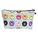 Produktbild Hanessa Geschenk zu Weihnachten Kosmetiktasche Kulturbeutel Beutel Tüte Federmappe Zipper Make Up Bag Reißverschluss All Over Full Print Donut bunte Donuts bunt Süssigkeiten Naschi SB34
