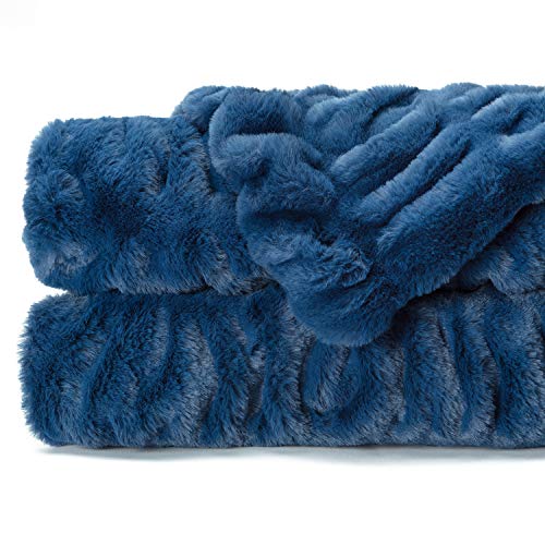Chanasya Ruched Faux Fur Mink Throw Blanket #TOP7