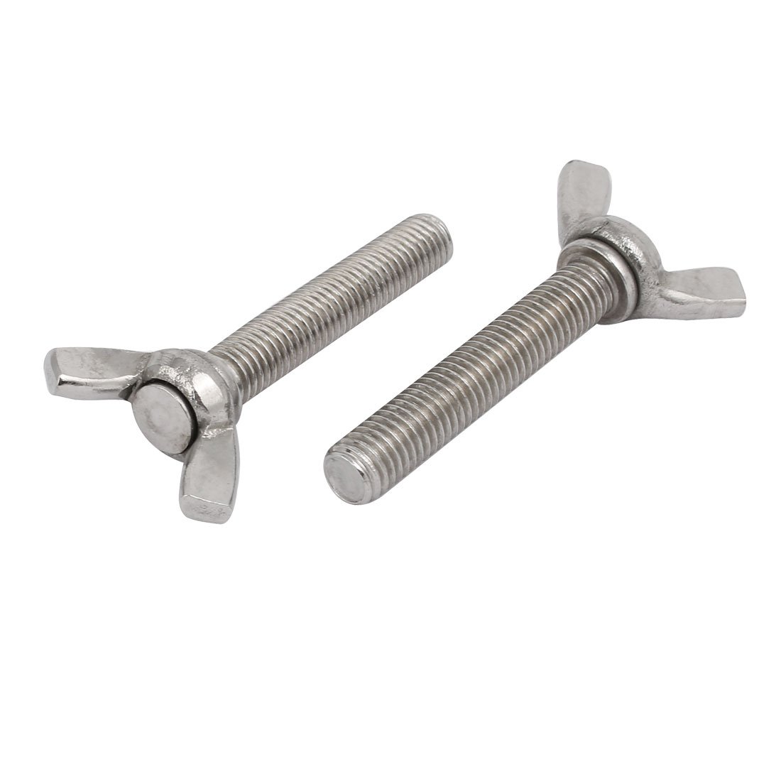 Aexit M10x55mm 1.5mm Skok 201 Śruba motylkowa ze stali nierdzewnej Śruba motylkowa 10szt(M10x55mm haut 1,5mm acier inox 201 vis à vis aile papillon 10pcs