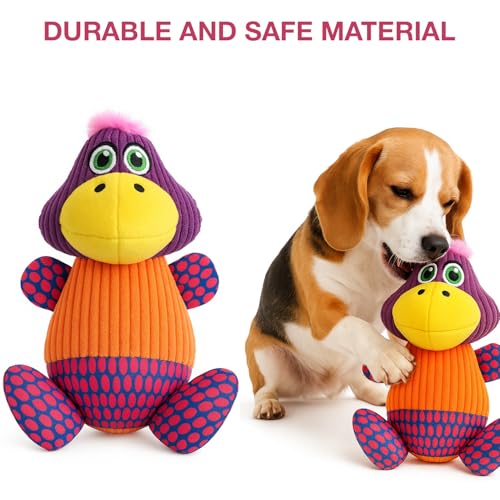 Image of Soft Plush Dog Toy | Comforting Chew Toy for Puppies & Dogs | Interactive Play and Gentle on Teeth | Durable Stuffed Animal Pets | Anti Anxiety Cute Cuddle Toy for Stress Relief (Duck)