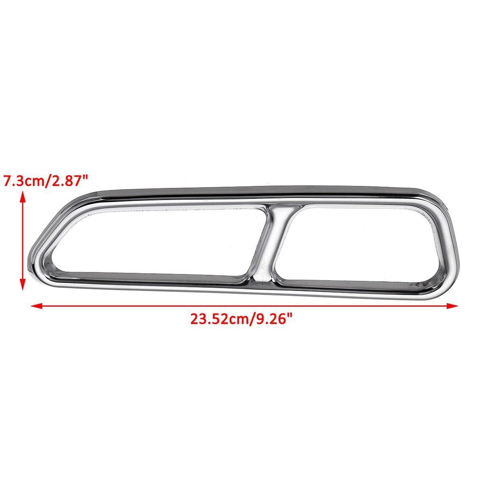 Decorazione for terminale di scarico posteriore doppio, compatibile solo con Audi A6 A7 C7 2016 2017 2018, accessori decorativi for auto.