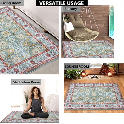 Image of Urban Space 3D Digital Printed Luxury Chenille Carpet Rug for Living Room, Bedroom Super Soft Floor Rug with Anti Slip Backing, Modern Carpet (4ft x 6ft - ACR002)