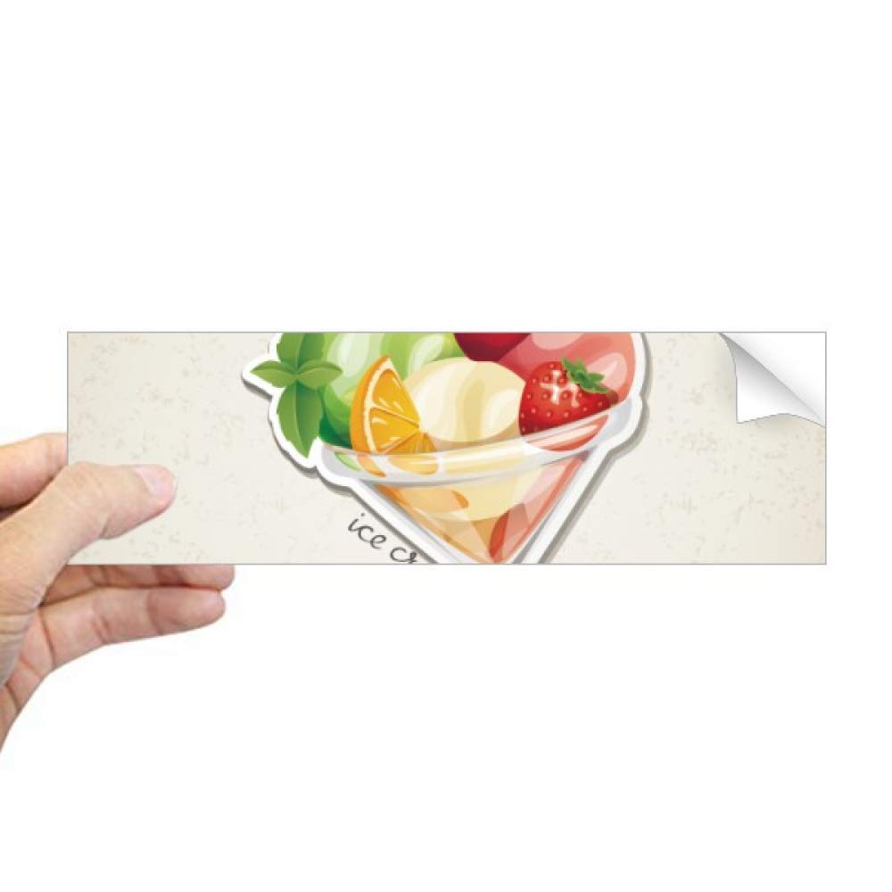Autocollant fenêtre rectangulaire sticker fraise orange décoration vitrage intérieur