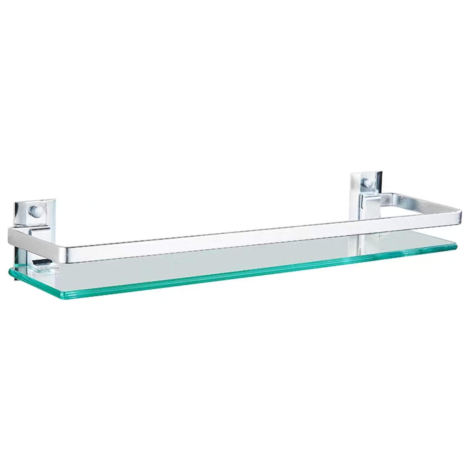 Estantes de baño, estante de Cristal para baño, bandeja de almacenamiento de cocina con riel, cesta de cosméticos para cuarto de ducha, muebles de baño
